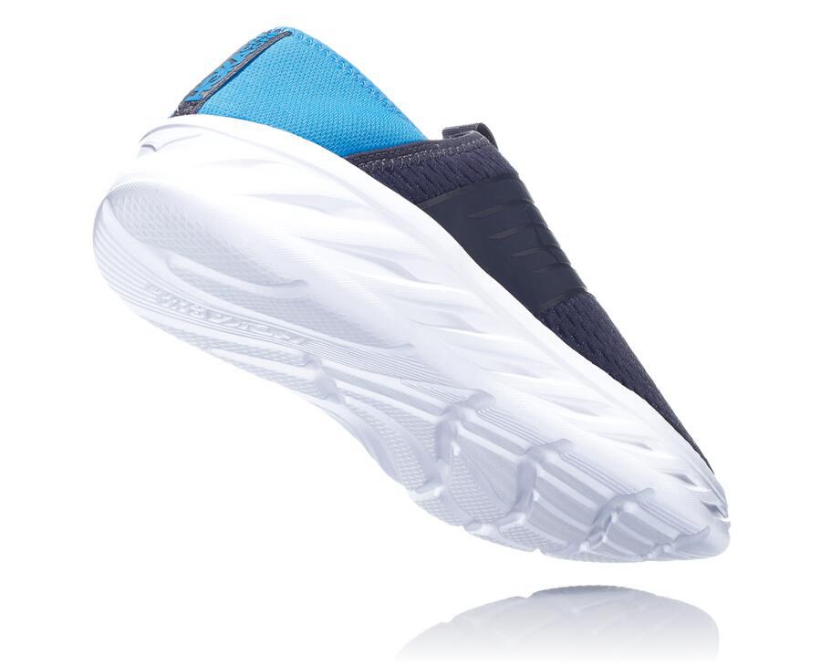 Hoka One One Mens Sandals - ORA Recovery - Navy/White - WPZO74680